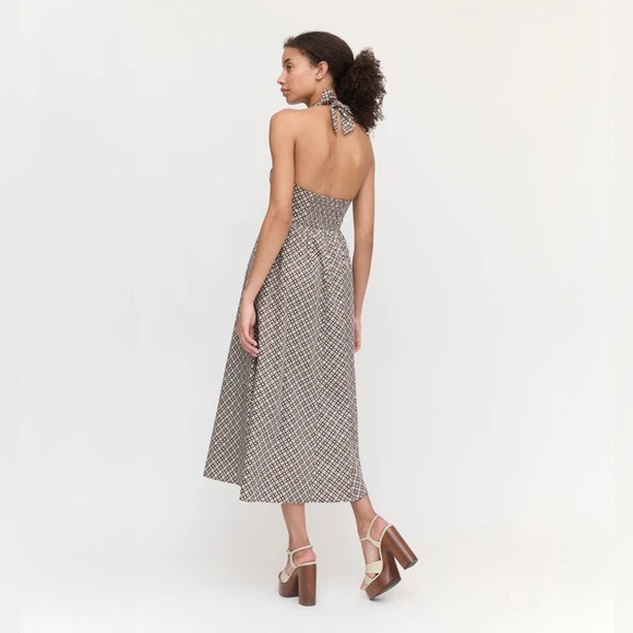 The Fleur Midi Dress in Chocolate Circular Lattice - Picture 2 of 5